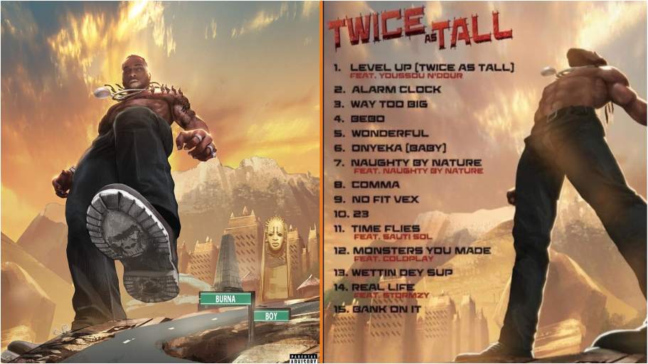 Burna Boy Twice As Tall Album gets 5 million streams in one hour