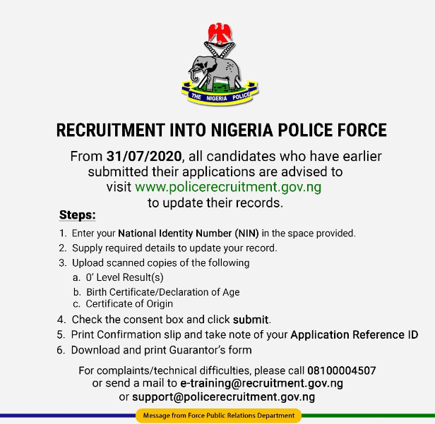 Nigerian Police Force Recruitment