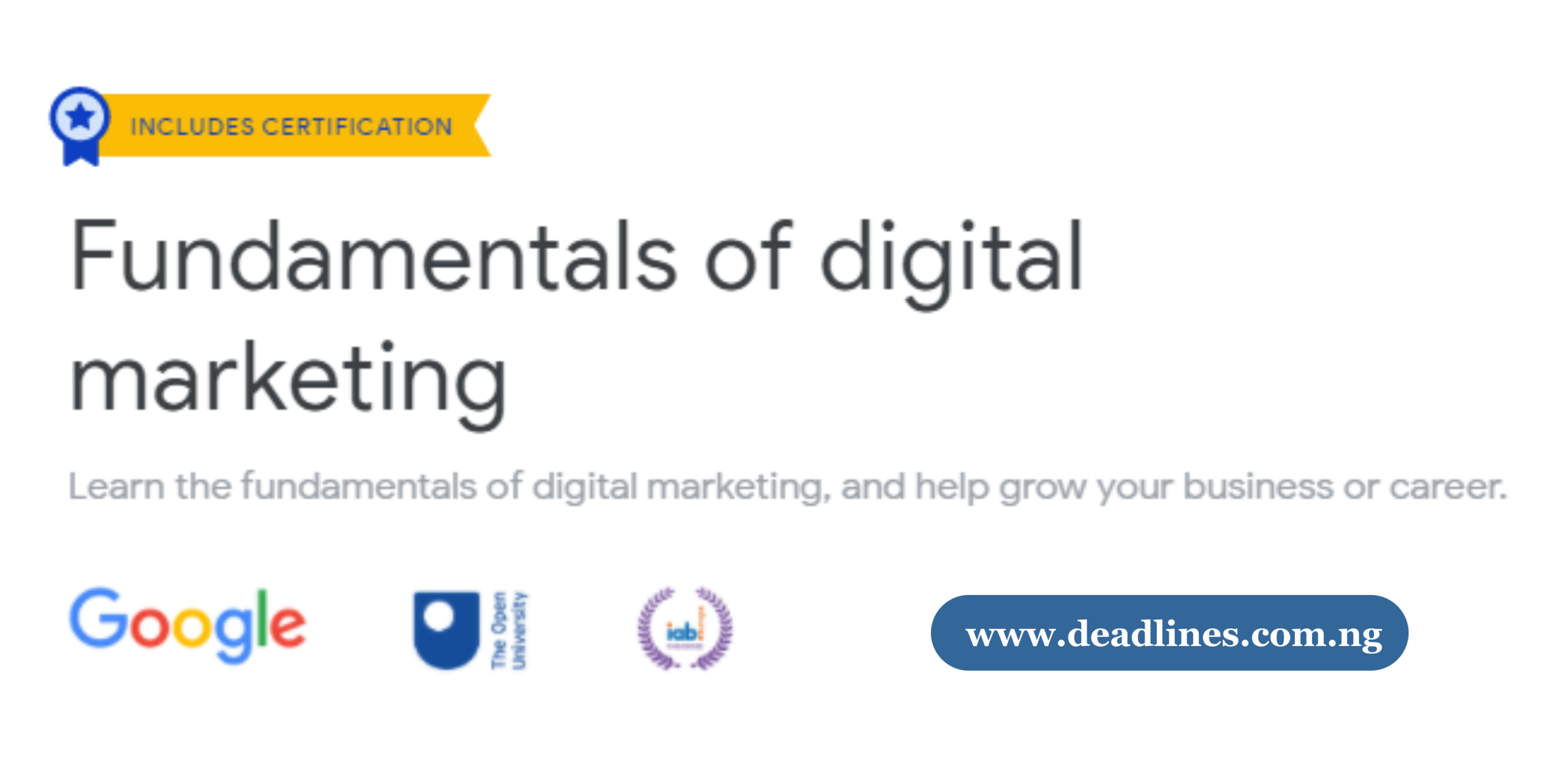 Fundamentals of digital marketing
