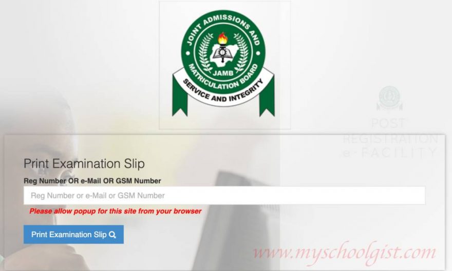 How to Re-Print JAMB Examination Slip 2021