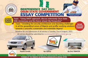 Independence Day 2021: Osun State Government Essay Competition