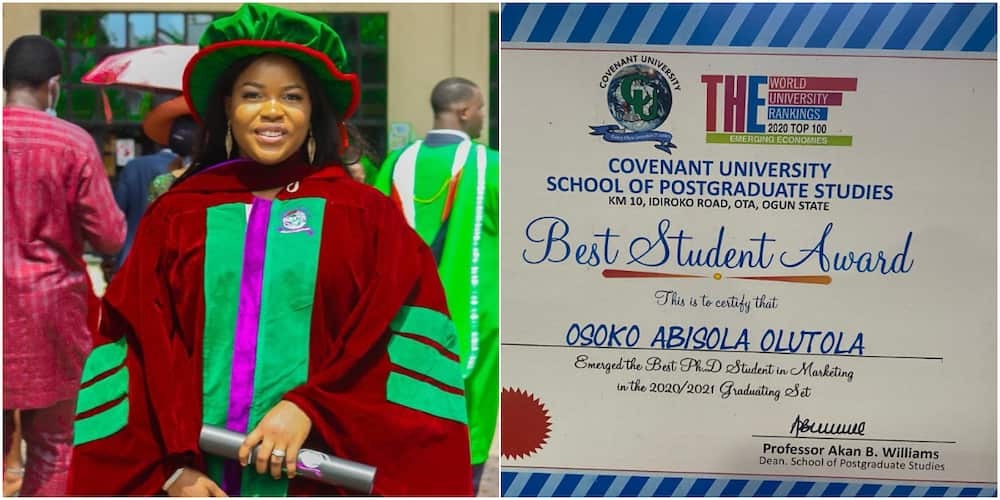 At the age of 27, a stunning Nigerian lady earns a PhD and is named best student.