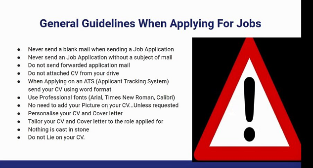 General Guidelines When Applying For Jobs for Successful Application