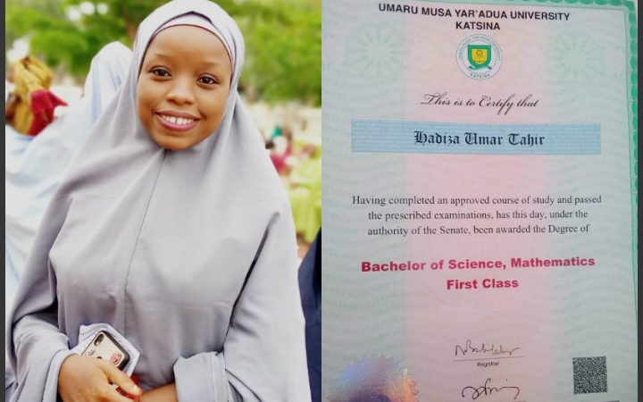 Katsina lady bags 1st class in BSc Mathematics from UMYUK